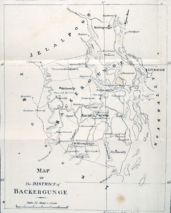 /data/Maps/India - Hindoostan/MAP OF THE DISTRICT OF BACKERGUNGE.jpg